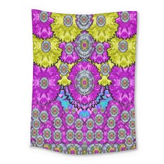 Fantasy Bloom In Spring Time Lively Colors Medium Tapestry by pepitasart