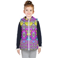 Fantasy Bloom In Spring Time Lively Colors Kid s Puffer Vest by pepitasart