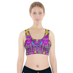 Fantasy Bloom In Spring Time Lively Colors Sports Bra With Pocket by pepitasart