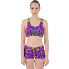 Fantasy Bloom In Spring Time Lively Colors Work It Out Sports Bra Set by pepitasart