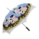 Friends Not Food - Cute Pig and Chicken Straight Umbrellas View2