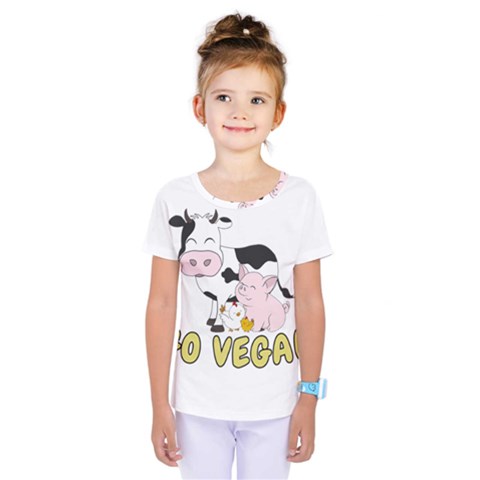 Friends Not Food - Cute Pig And Chicken Kids  One Piece Tee by Valentinaart