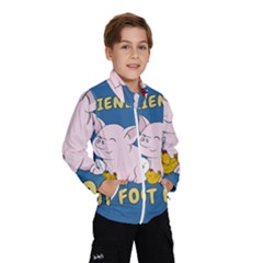 Friends Not Food - Cute Pig And Chicken Wind Breaker (kids) by Valentinaart