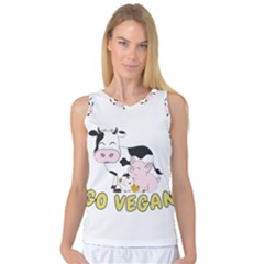 Friends Not Food - Cute Cow, Pig And Chicken Women s Basketball Tank Top by Valentinaart