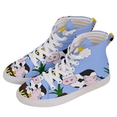 Friends Not Food - Cute Cow, Pig And Chicken Men s Hi-top Skate Sneakers by Valentinaart