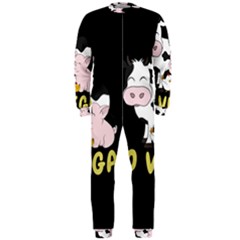 Friends Not Food - Cute Cow, Pig And Chicken Onepiece Jumpsuit (men)  by Valentinaart