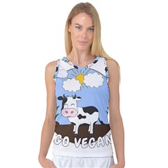 Friends Not Food - Cute Cow Women s Basketball Tank Top by Valentinaart