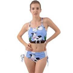 Friends Not Food - Cute Cow Mini Tank Bikini Set by Valentinaart