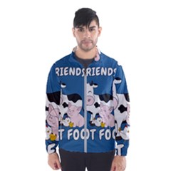 Friends Not Food - Cute Cow, Pig And Chicken Wind Breaker (men) by Valentinaart