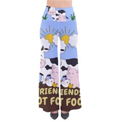 Friends Not Food - Cute Cow, Pig And Chicken Pants by Valentinaart