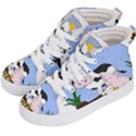 Friends Not Food - Cute Cow, Pig and Chicken Kid s Hi-Top Skate Sneakers View2