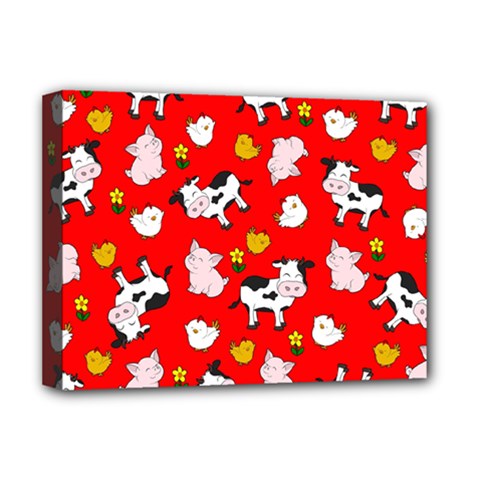 The Farm Pattern Deluxe Canvas 16  X 12   by Valentinaart