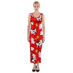 The Farm Pattern Fitted Maxi Dress