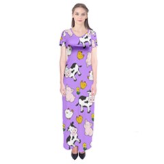 The Farm Pattern Short Sleeve Maxi Dress by Valentinaart