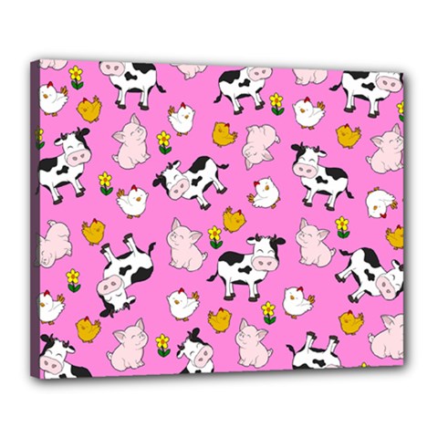 The Farm Pattern Canvas 20  X 16  by Valentinaart