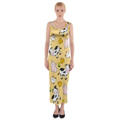 The Farm Pattern Fitted Maxi Dress