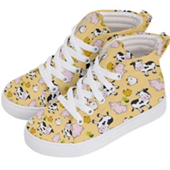 The Farm Pattern Kid s Hi-top Skate Sneakers by Valentinaart