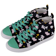 The Farm Pattern Women s Mid-top Canvas Sneakers by Valentinaart