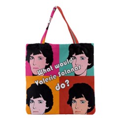 Valerie Solanas Grocery Tote Bag by Valentinaart