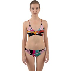 Valerie Solanas Wrap Around Bikini Set by Valentinaart