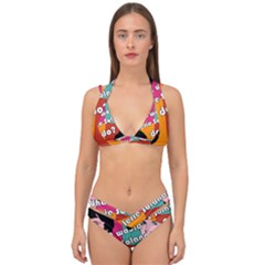 Valerie Solanas Double Strap Halter Bikini Set by Valentinaart