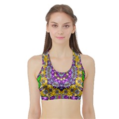 Sunshine In Mind The Season Is Decorative Fine Sports Bra With Border by pepitasart