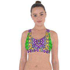 Sunshine In Mind The Season Is Decorative Fine Cross String Back Sports Bra by pepitasart