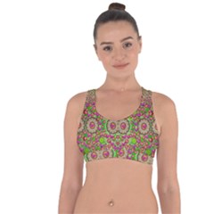 Love The Wood Garden Of Apples Cross String Back Sports Bra by pepitasart