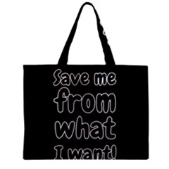 Save Me From What I Want Zipper Mini Tote Bag by Valentinaart
