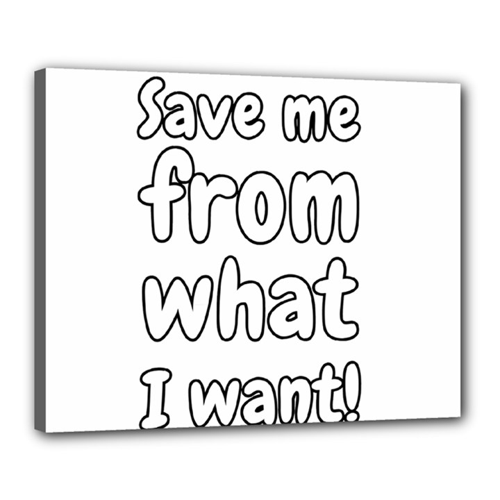 Save me from what I want Canvas 20  x 16 