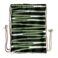 Sketched Wavy Stripes Pattern Drawstring Bag (Large)