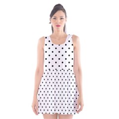 White Polka Dots Scoop Neck Skater Dress by jumpercat