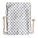 White Polka Dots Drawstring Bag (Large) View2