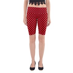 Red Polka Dots Yoga Cropped Leggings by jumpercat