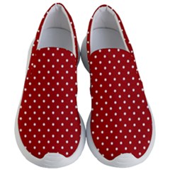 Red Polka Dots Women s Lightweight Slip Ons by jumpercat