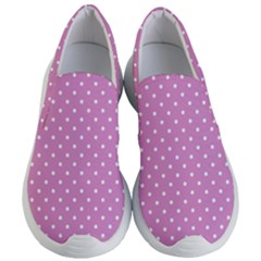 Pink Polka Dots Women s Lightweight Slip Ons by jumpercat