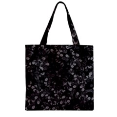 Dark Leaves Zipper Grocery Tote Bag by jumpercat