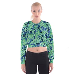 Moonlight On The Leaves Cropped Sweatshirt by jumpercat