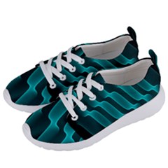 Background Light Glow Blue Green Women s Lightweight Sports Shoes by Nexatart