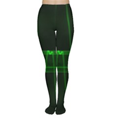 Background Signal Light Glow Green Women s Tights by Nexatart
