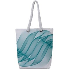 Background Light Glow Blue Full Print Rope Handle Tote (small) by Nexatart