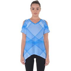 Background Light Glow Blue Cut Out Side Drop Tee