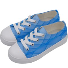 Background Light Glow Blue Kids  Low Top Canvas Sneakers by Nexatart