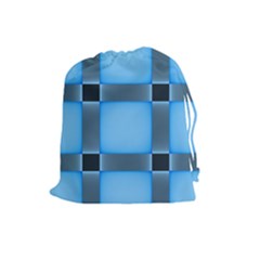 Wall Blue Steel Light Creative Drawstring Pouches (large) 