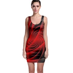 Red Abstract Art Background Digital Bodycon Dress