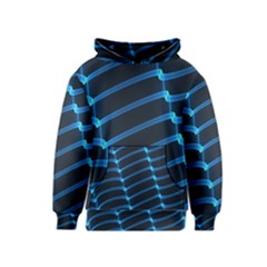 Background Neon Light Glow Blue Kids  Pullover Hoodie