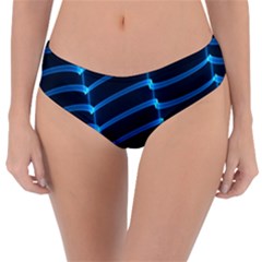 Background Neon Light Glow Blue Reversible Classic Bikini Bottoms