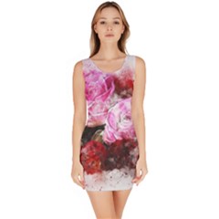 Flowers Roses Wedding Bouquet Art Bodycon Dress