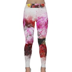 Flowers Roses Wedding Bouquet Art Classic Yoga Leggings