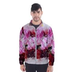 Flowers Roses Wedding Bouquet Art Wind Breaker (men)